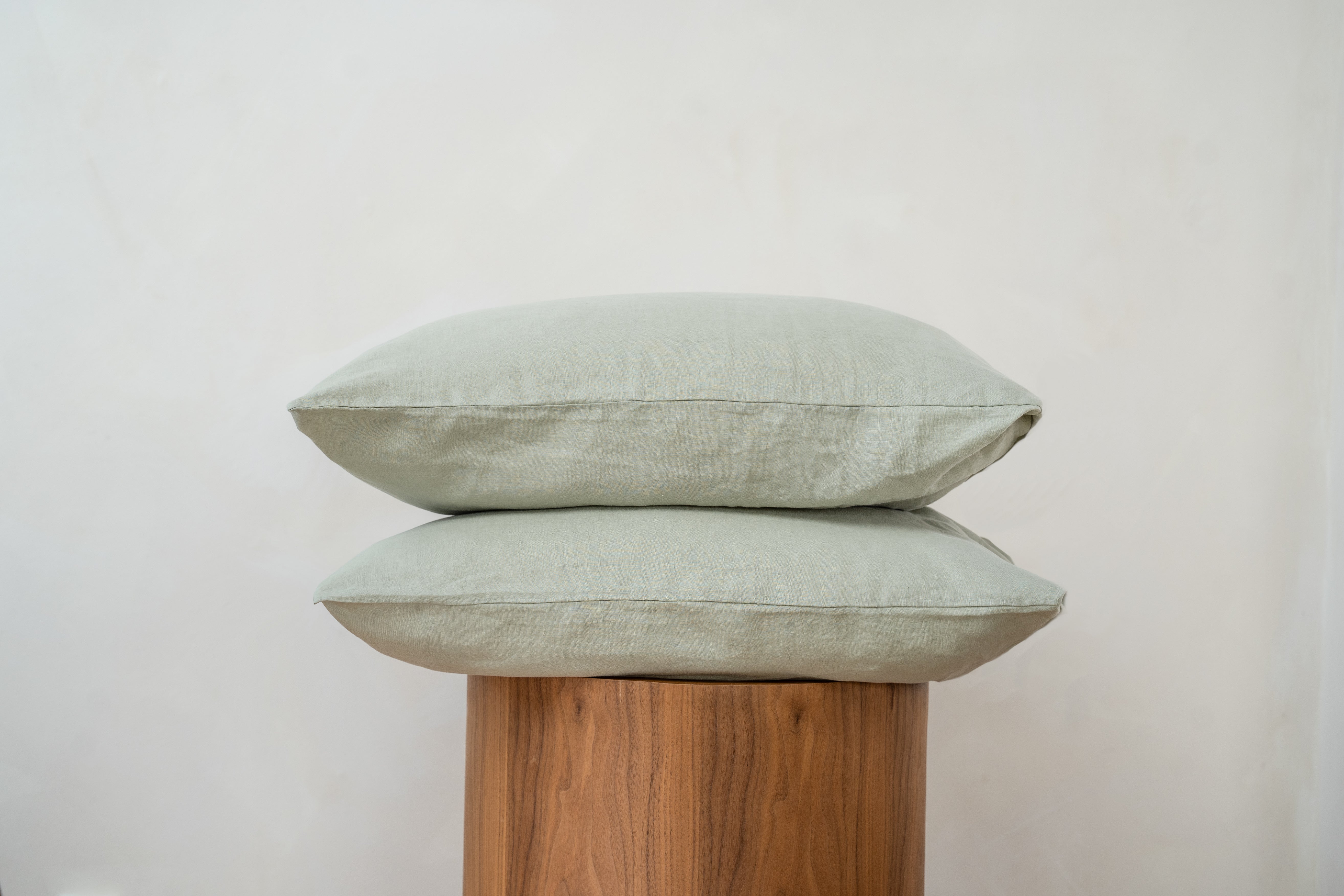 The Flax Linen Pillow Case - Colour: Sage
