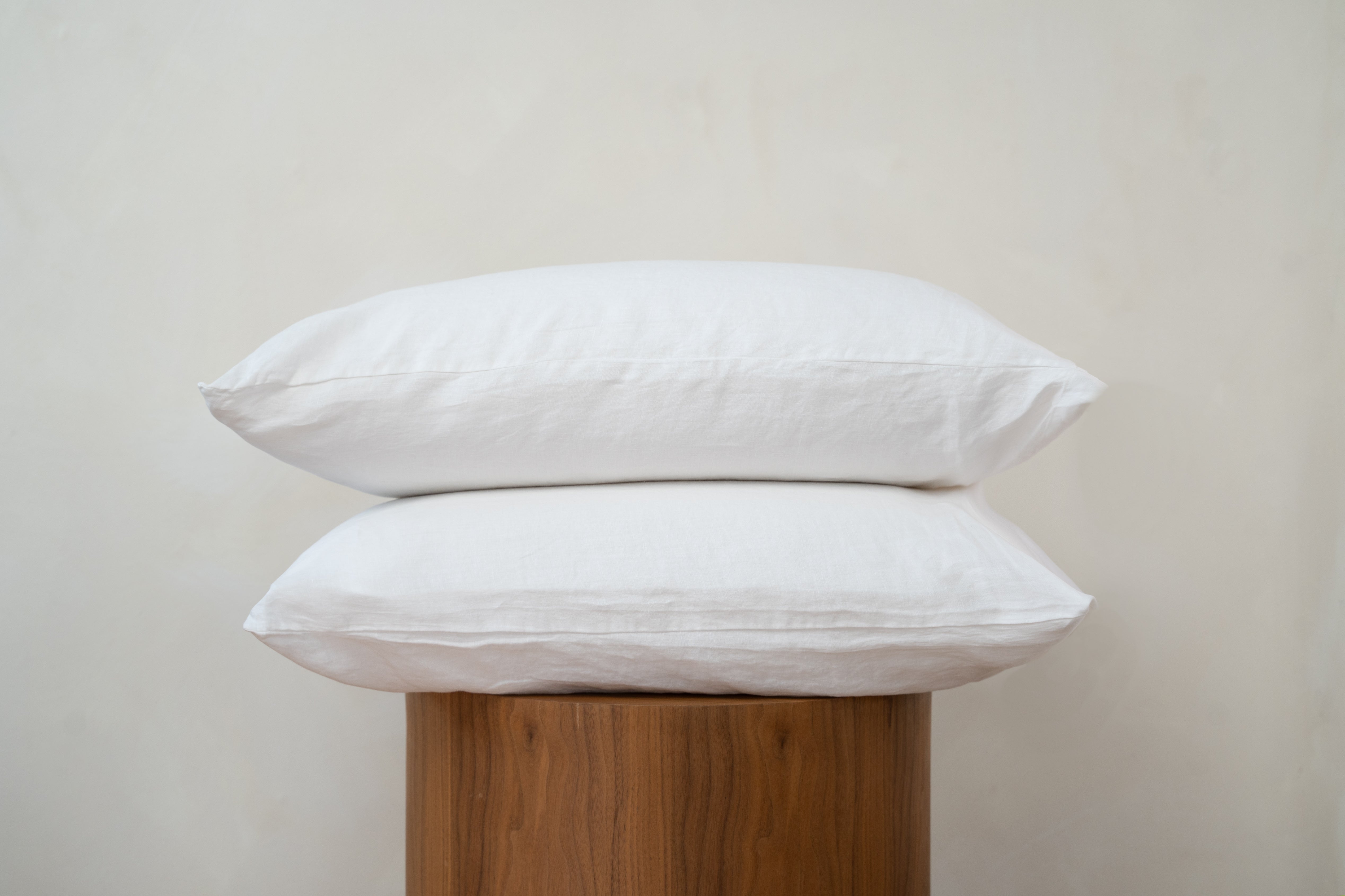 The Flax Linen Pillow Case - Colour: White