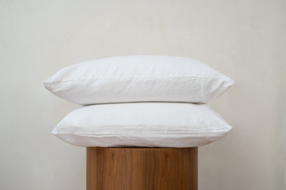 The Flax Linen Pillow Case - Colour: White