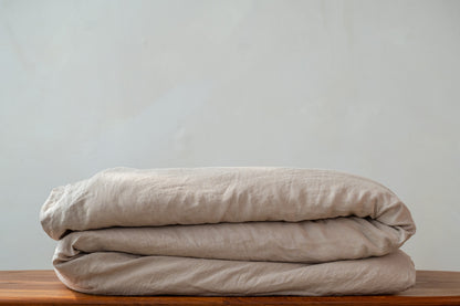 The Flax Linen Duvet Cover - Colour: Sand
