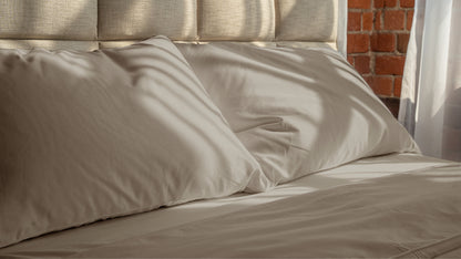 The Sateen Cotton Bedding - Colour: Oat