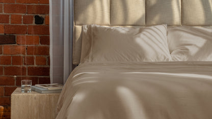 The Sateen Cotton Sheet Set - Colour: Oat
